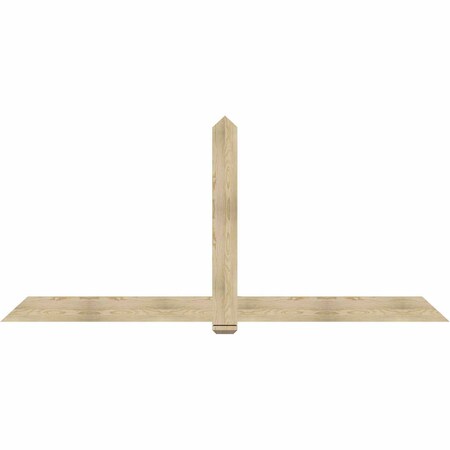 Ekena Millwork Eugene Rough Sawn Timber Gable Bracket, Douglas Fir, 108"W x 49"H x 2"D x 6"F, 11/12 Pitch GBW108X49X0206EUG00RDF